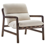 29 Inch Wood Sling Chair in Walnut