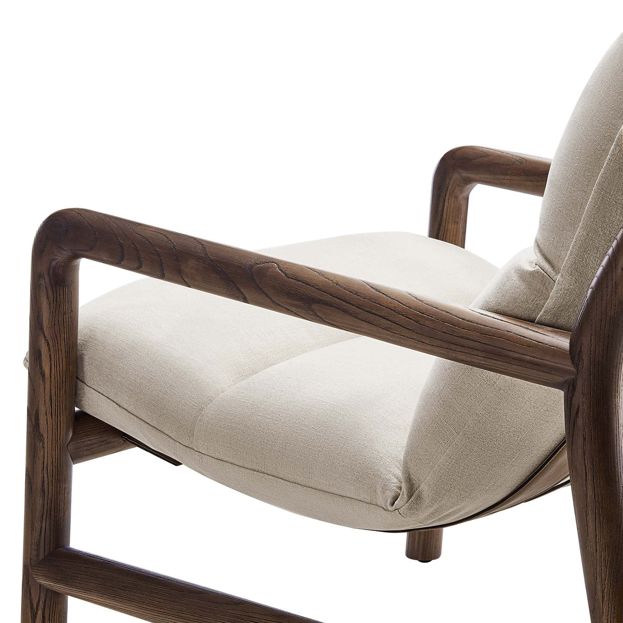 29 Inch Wood Sling Chair in Walnut