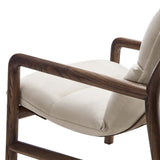 29 Inch Wood Sling Chair in Walnut