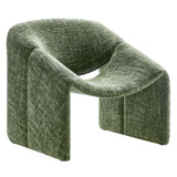 31 Inch Modern Curved Chenille Upholstered Accent Chair