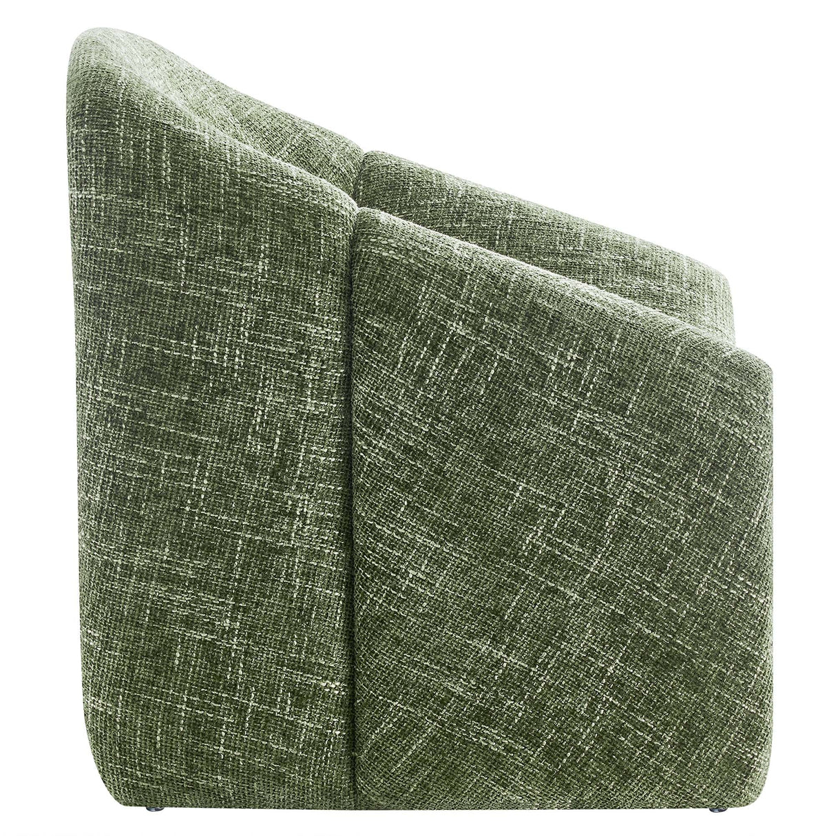 31 Inch Modern Curved Chenille Upholstered Accent Chair