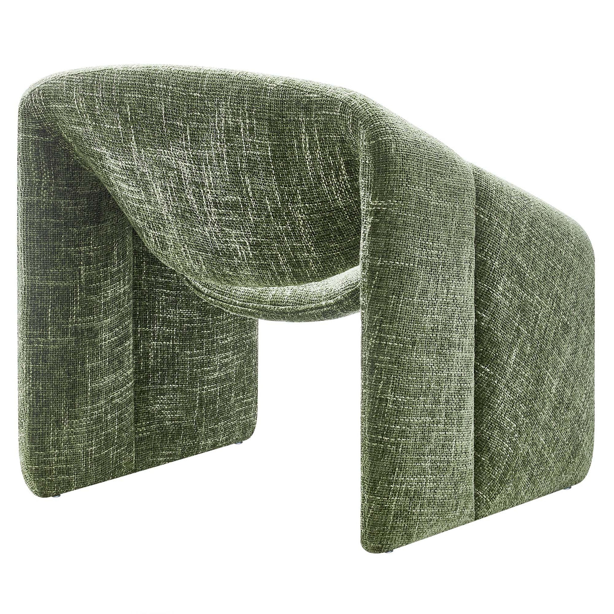31 Inch Modern Curved Chenille Upholstered Accent Chair