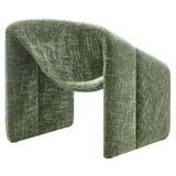 31 Inch Modern Curved Chenille Upholstered Accent Chair