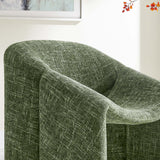 31 Inch Modern Curved Chenille Upholstered Accent Chair