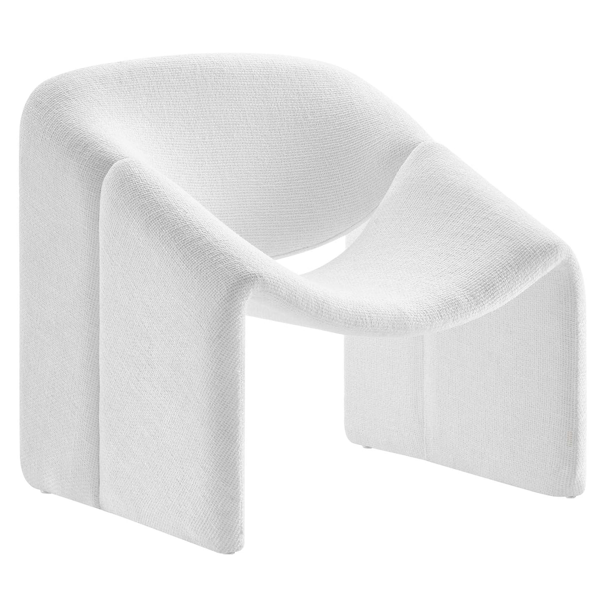 31 Inch Modern Curved Chenille Upholstered Accent Chair