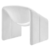 31 Inch Modern Curved Chenille Upholstered Accent Chair