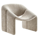 31 Inch Modern Curved Chenille Upholstered Accent Chair
