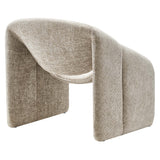 31 Inch Modern Curved Chenille Upholstered Accent Chair