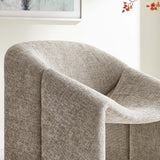 31 Inch Modern Curved Chenille Upholstered Accent Chair