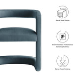 23 Inch Performance Velvet Barrel Accent Chair