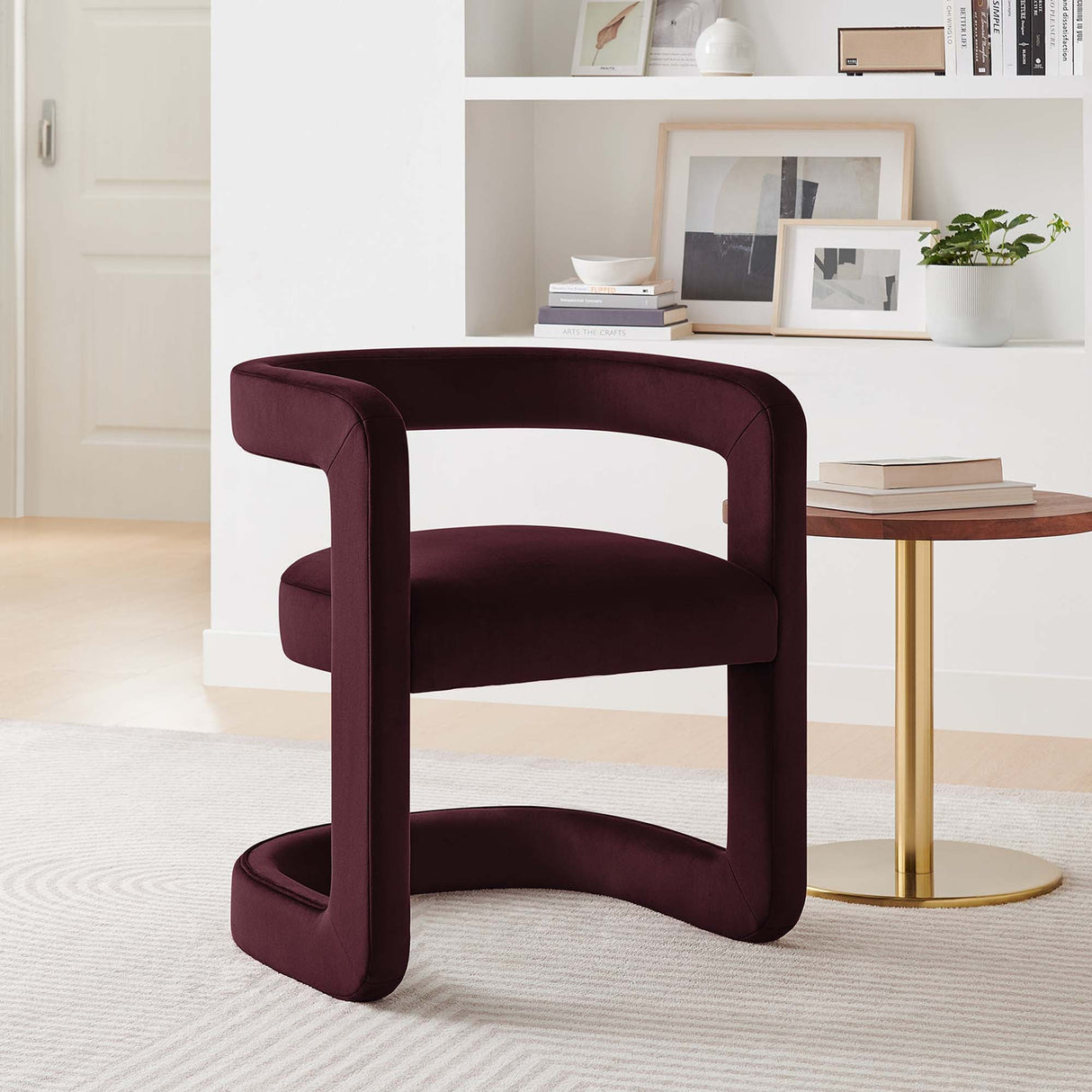 23 Inch Performance Velvet Barrel Accent Chair
