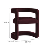 23 Inch Performance Velvet Barrel Accent Chair