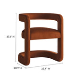 23 Inch Performance Velvet Barrel Accent Chair