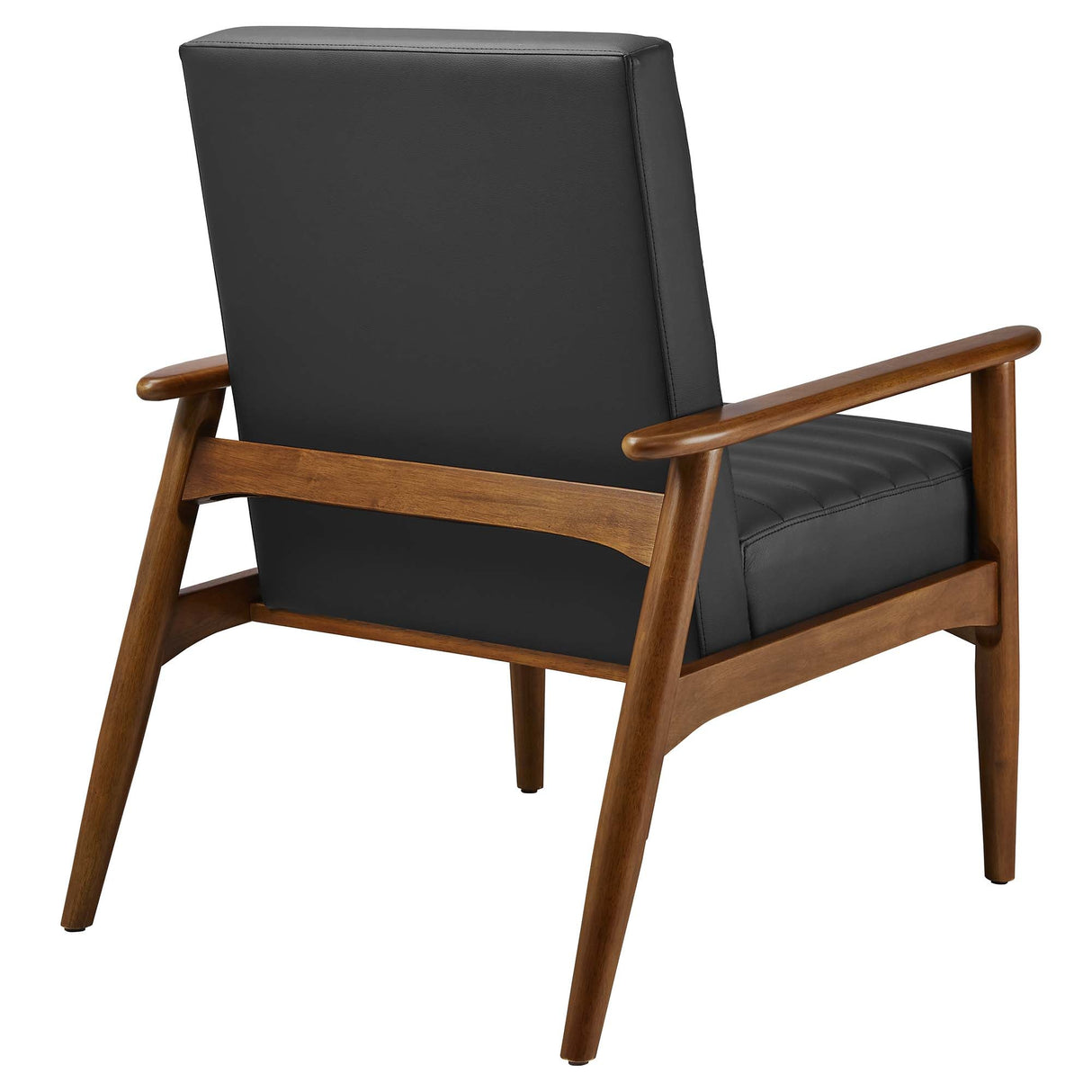 27 Inch Horizontal Channel Tufted Vegan Leather Accent Chair
