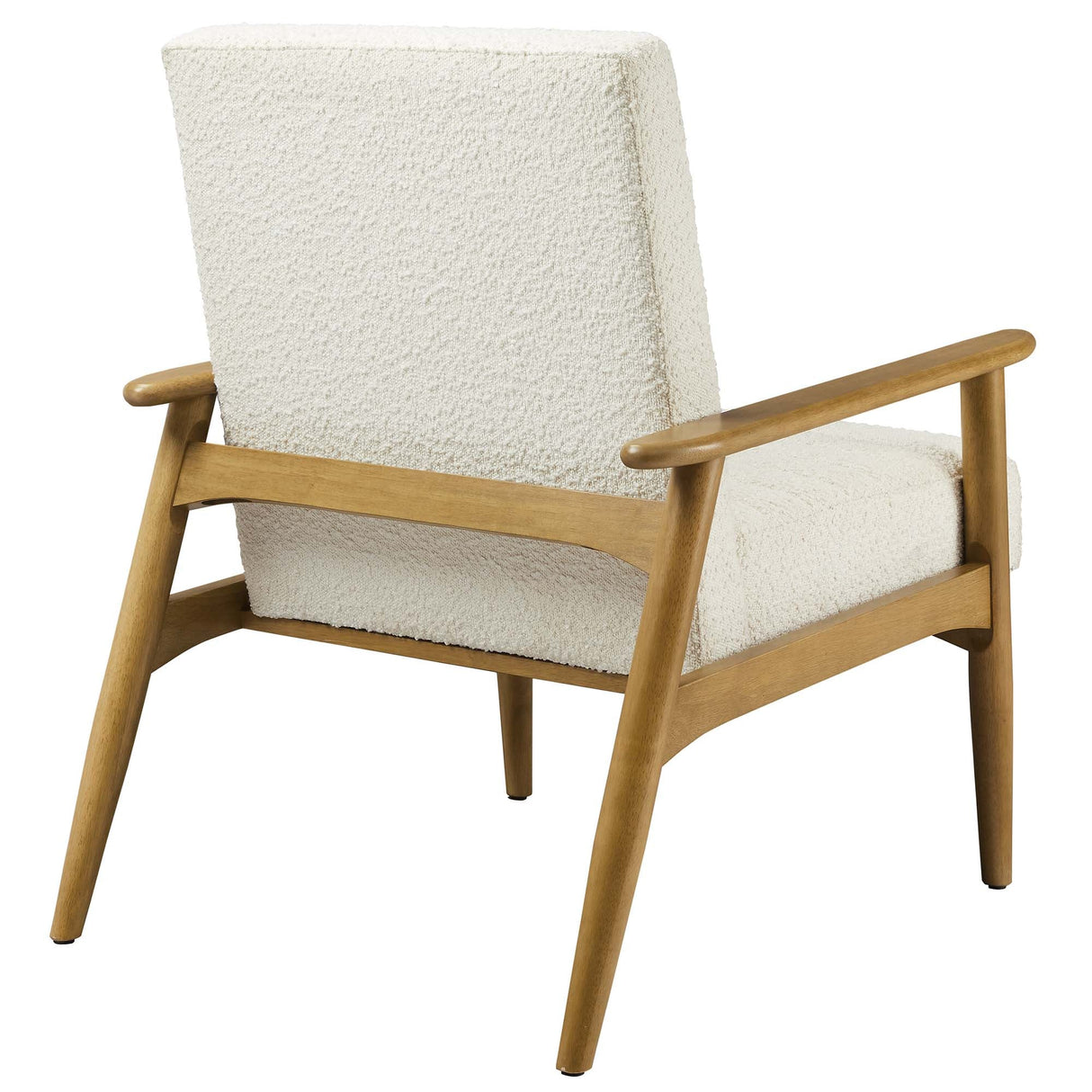 27 Inch Horizontal Channel Tufted Boucle Fabric Accent Chair