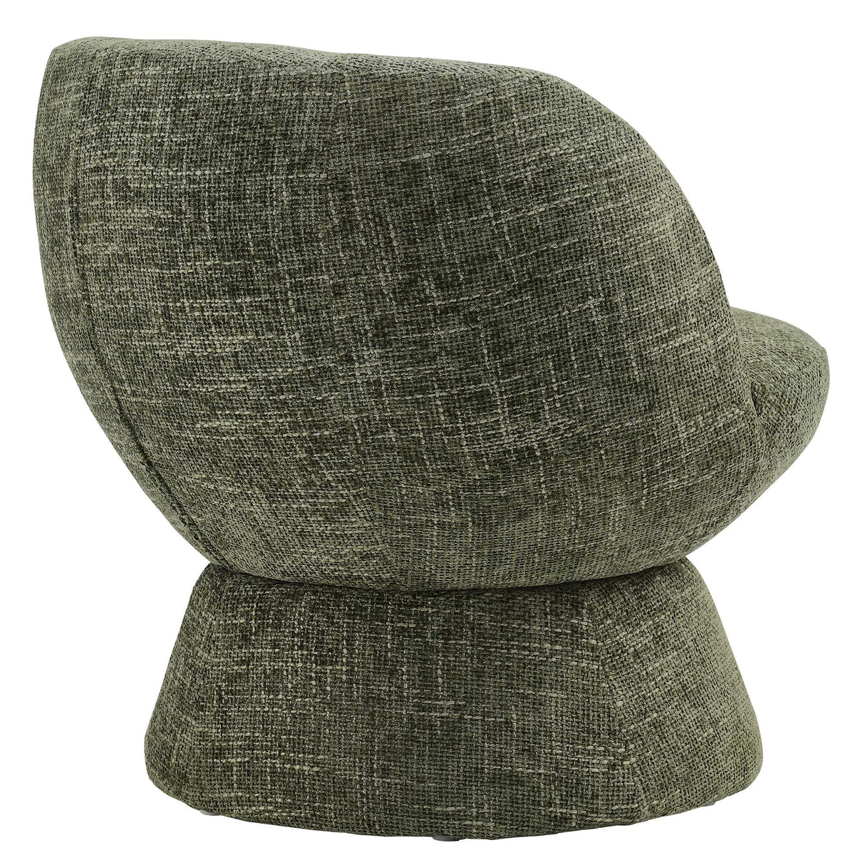28 Inch Chenille Fabric Swivel Barrel Accent Chair
