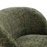 28 Inch Chenille Fabric Swivel Barrel Accent Chair