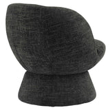 28 Inch Chenille Fabric Swivel Barrel Accent Chair