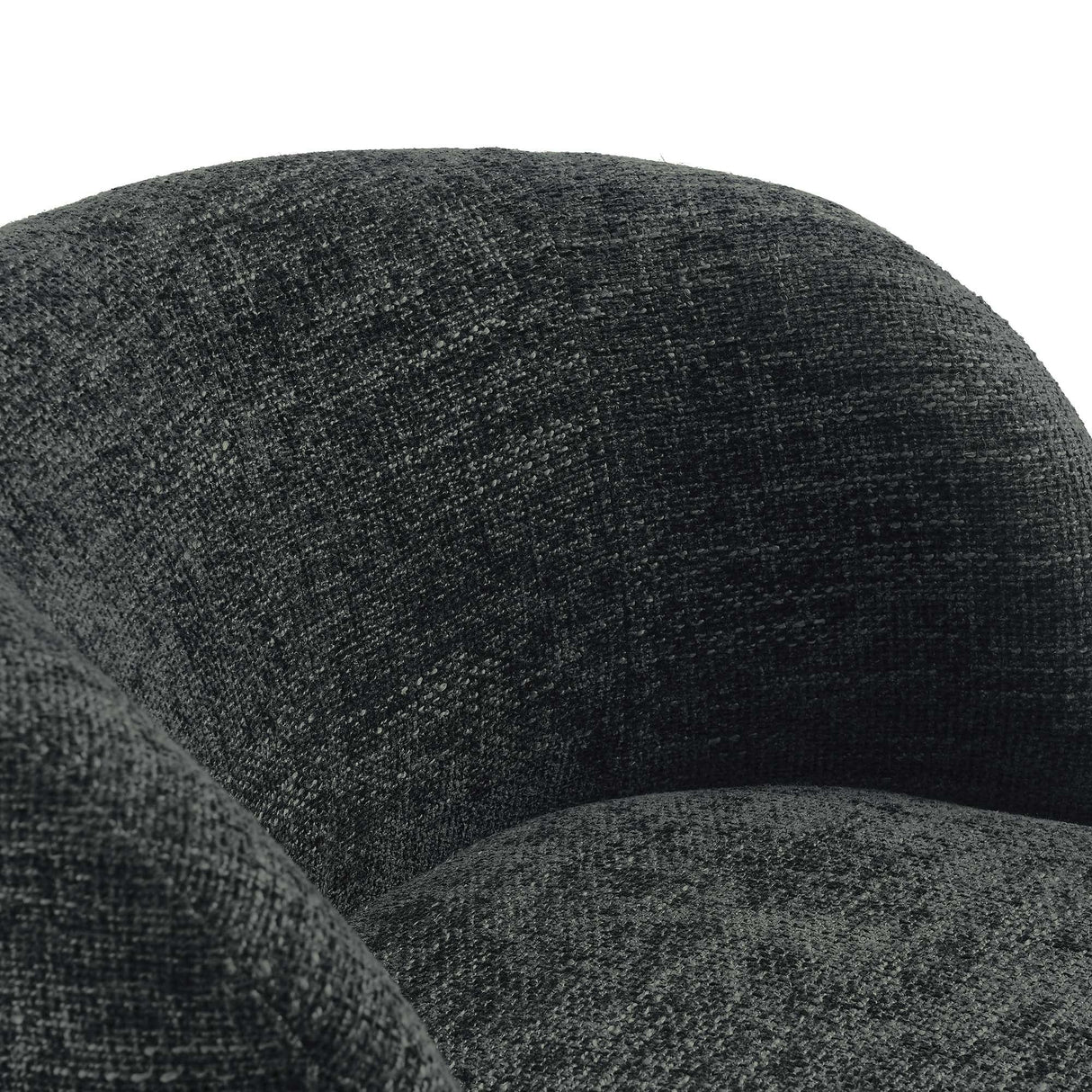 28 Inch Chenille Fabric Swivel Barrel Accent Chair