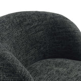 28 Inch Chenille Fabric Swivel Barrel Accent Chair