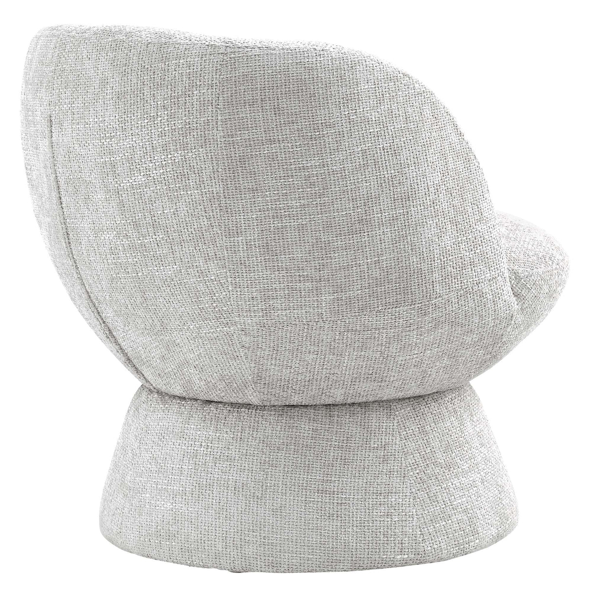 28 Inch Chenille Fabric Swivel Barrel Accent Chair