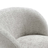 28 Inch Chenille Fabric Swivel Barrel Accent Chair