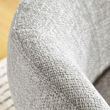 28 Inch Chenille Fabric Swivel Barrel Accent Chair