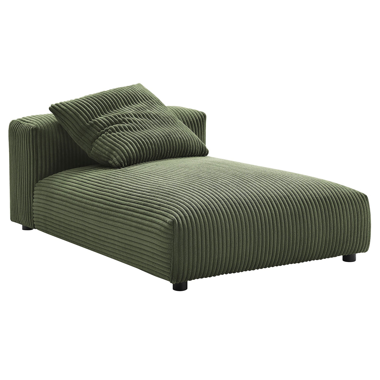 2 Piece 107" Modular Corduroy Upholstered Sectional Sofa With Chaise