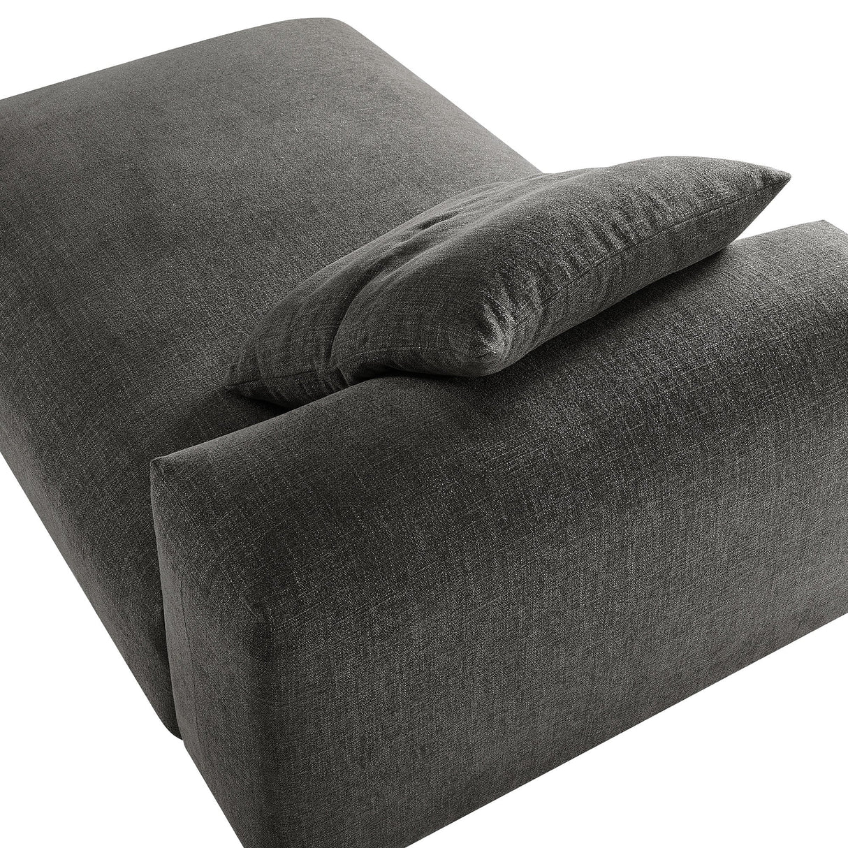 41 Inch Woven Fabric Modular Armless Chaise Lounge