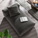 41 Inch Woven Fabric Modular Armless Chaise Lounge