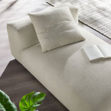 41 Inch Woven Fabric Modular Armless Chaise Lounge