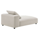 41 Inch Woven Fabric Modular Armless Chaise Lounge