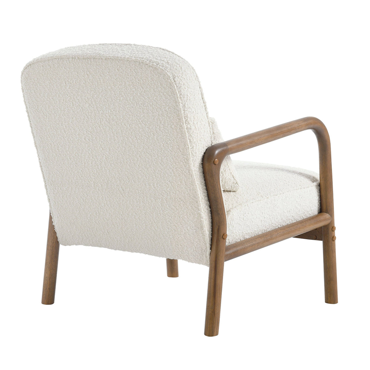 26 Inch Mid-Century Modern Boucle Fabric Armchair