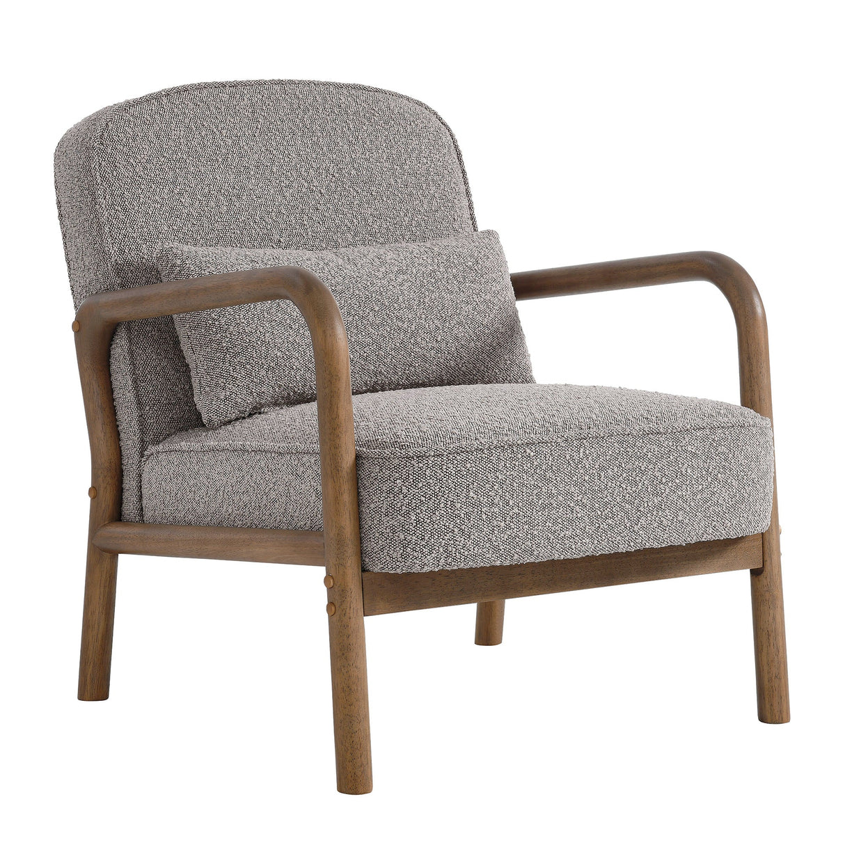26 Inch Mid-Century Modern Boucle Fabric Armchair