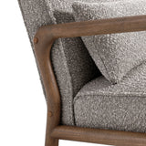 26 Inch Mid-Century Modern Boucle Fabric Armchair