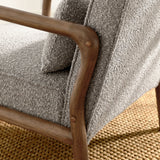 26 Inch Mid-Century Modern Boucle Fabric Armchair