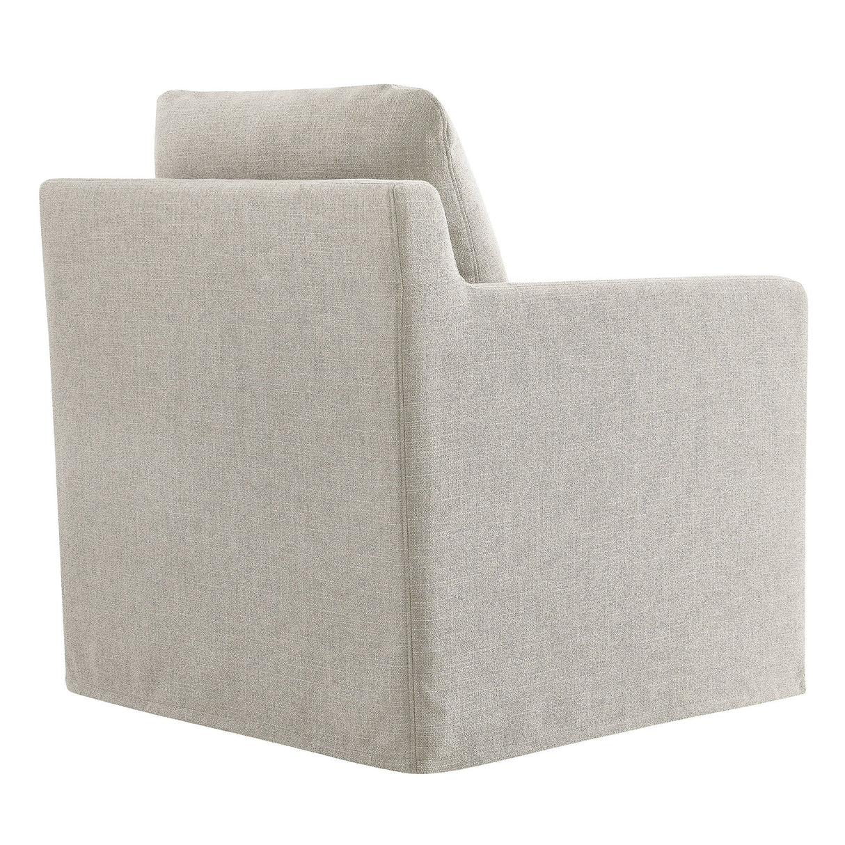 30 Inch Modern Fabric Slipcovered Swivel Armchair