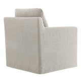 30 Inch Modern Fabric Slipcovered Swivel Armchair
