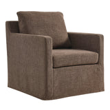 30 Inch Modern Fabric Slipcovered Swivel Armchair