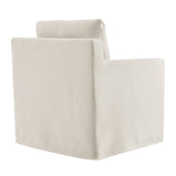 30 Inch Modern Fabric Slipcovered Swivel Armchair