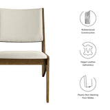20 Inch Vegan Leather Accent Chairs Set of 2