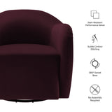 31 Inch Performance Velvet Swivel Armchair