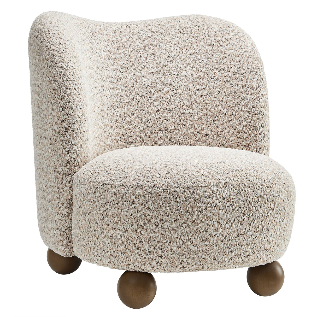 28 Inch Boucle Fabric Accent Chair