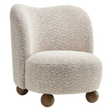28 Inch Boucle Fabric Accent Chair