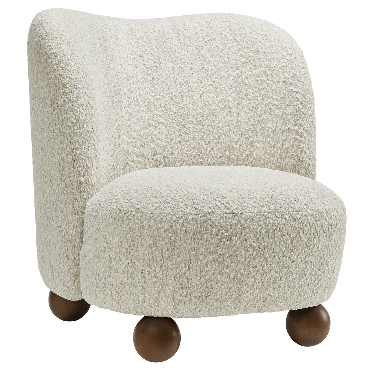 28 Inch Boucle Fabric Accent Chair