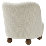 28 Inch Boucle Fabric Accent Chair