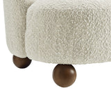 28 Inch Boucle Fabric Accent Chair