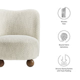 28 Inch Boucle Fabric Accent Chair