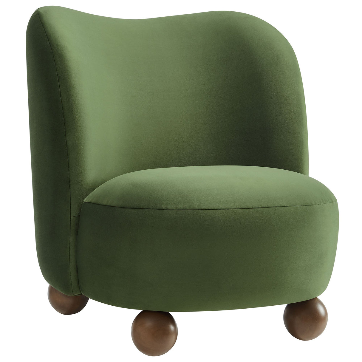 28 Inch Performance Velvet Curved Barrel Accent Chair