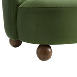 28 Inch Performance Velvet Curved Barrel Accent Chair